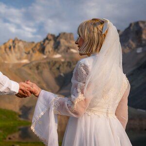 Daisy Dream Vintage Wedding Gown and Veil